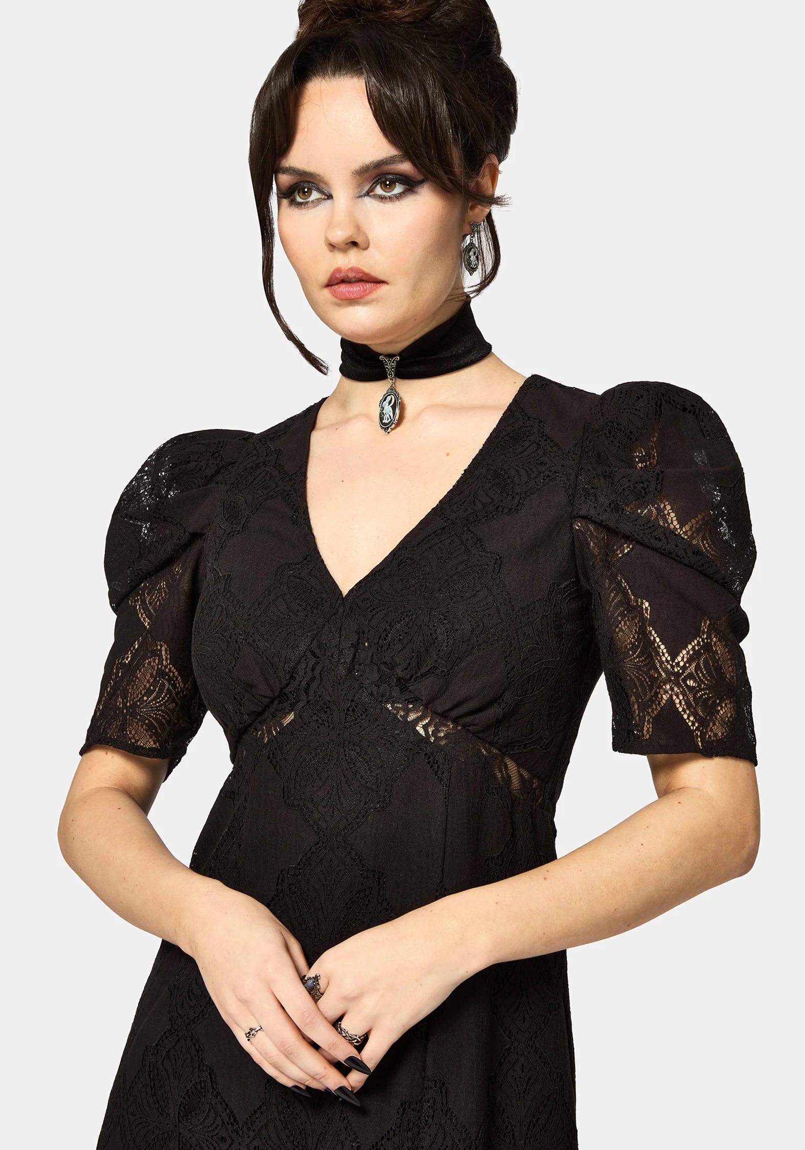 Zephyr Gekreuzte Spitze Midaxi Kleid - Image 2