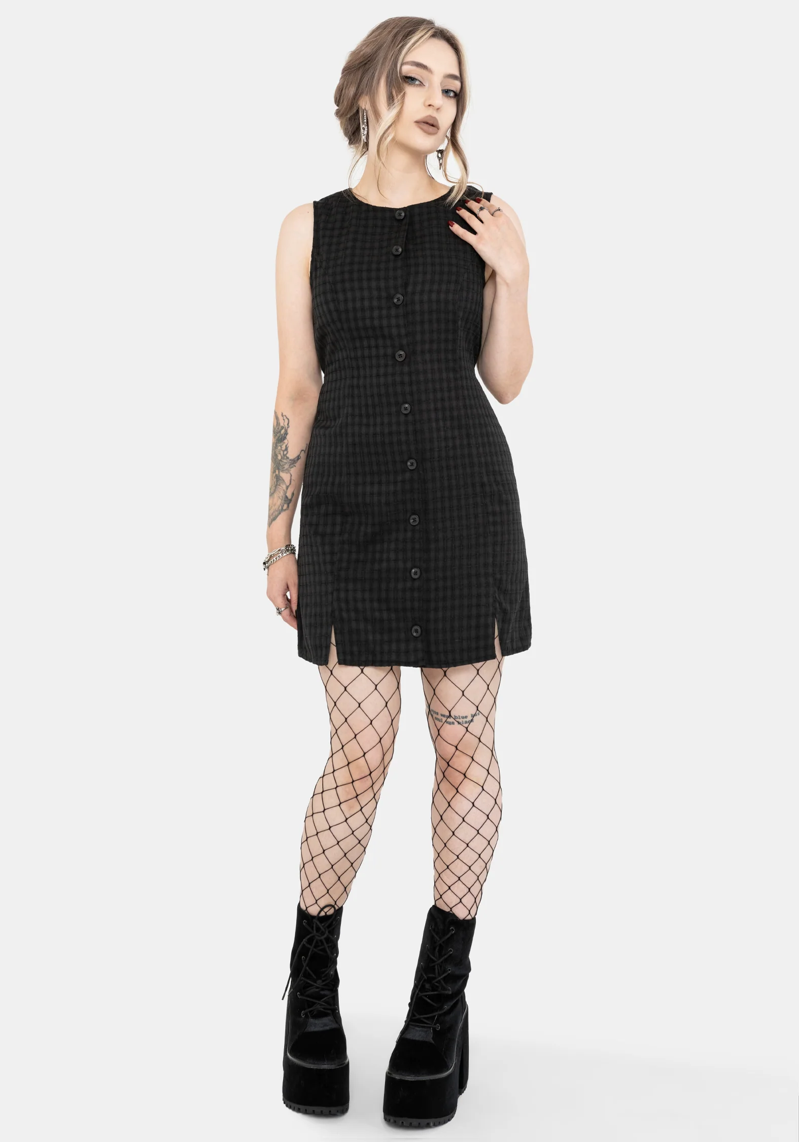 Ziggy Prüfen Knopf Hoch Mini Kleid - Image 5