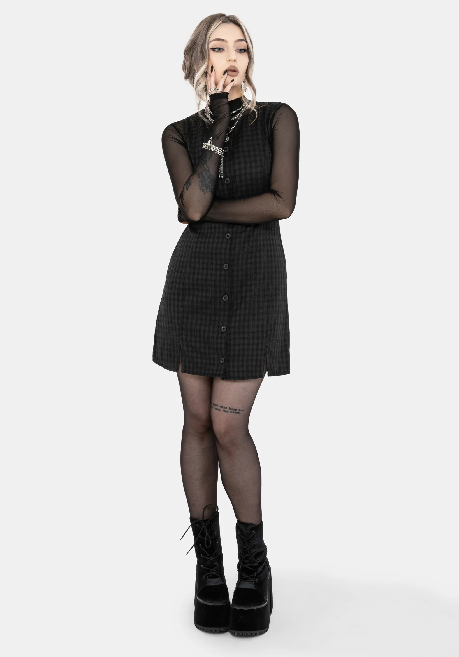 Ziggy Prüfen Knopf Hoch Mini Kleid - Image 6